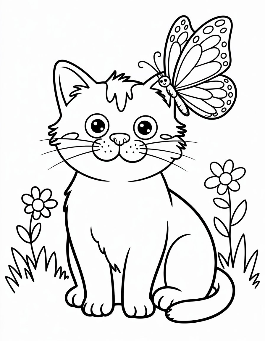 Cat and Butterfly